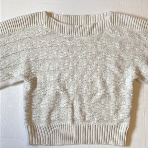 A.n.a off white cable sweater L